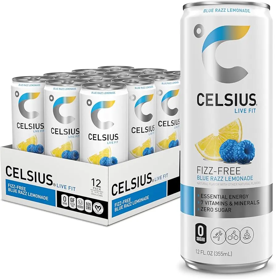 CELSIUS ENERGY 12OZ/12PK (FIZZ FREE BLUE RAZZ LEMONADE)