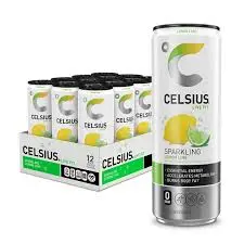 CELSIUS ENERGY 12OZ/12PK (SPARKLING LEMON LIME)