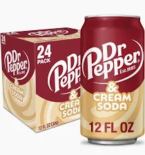 DR.PEPPER CREAM SODA CAN 24PK/12OZ