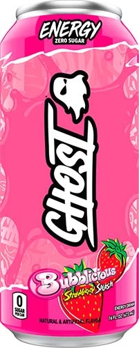 GHOST 16OZ BUBBLISHES STRAWBERRY SLASH