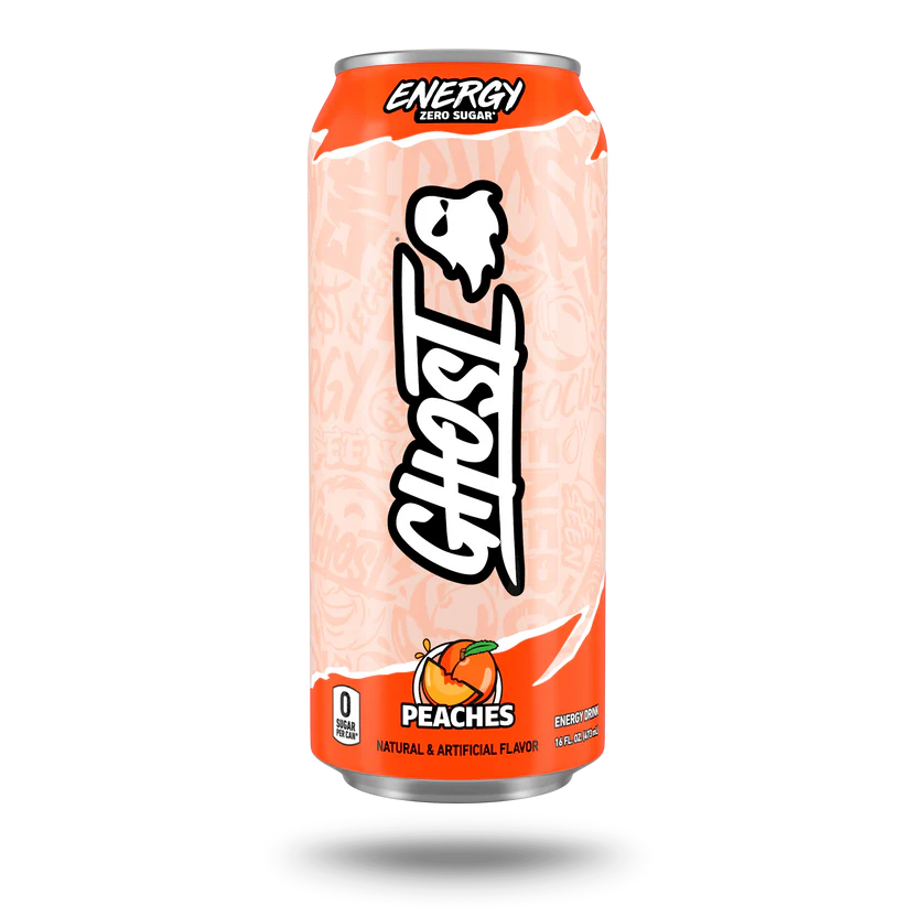 GHOST 16OZ/12PK PEACHES 