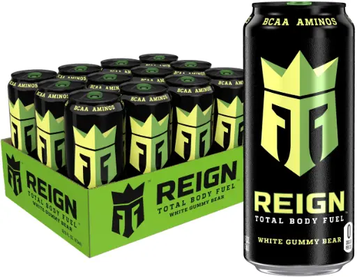 [Temp-INT-2093] REIGN ENERGY 16OZ/12PK (WHITE GUMMY BEAR)